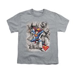 Superman Shirt Kids Break Through Athletic Heather T-Shirt