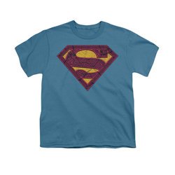 Superman Shirt Kids Celtic Shield Slate T-Shirt