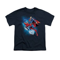 Superman Shirt Kids Crystallize Navy T-Shirt