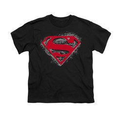 Superman Shirt Kids Hardcore Noir Black T-Shirt