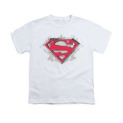 Superman Shirt Kids Hastily Drawn White T-Shirt