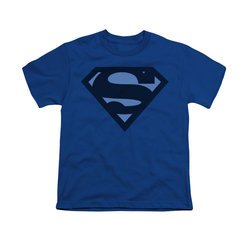 Superman Shirt Kids Navy Shield Royal Blue T-Shirt