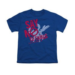 Superman Shirt Kids No To Thugs Royal Blue T-Shirt