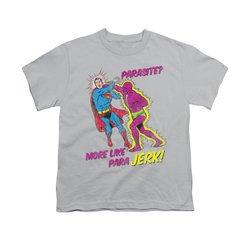 Superman Shirt Kids Parajerk Silver T-Shirt