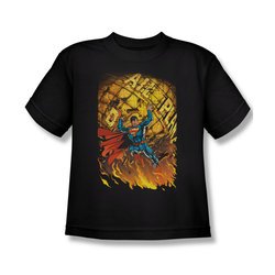 Superman Shirt Kids Planet Lift Black T-Shirt