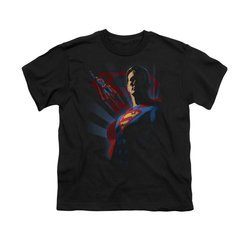 Superman Shirt Kids Shadows Black T-Shirt