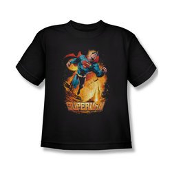 Superman Shirt Kids Space Case Black T-Shirt