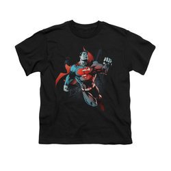 Superman Shirt Kids Up In The Sky Black T-Shirt