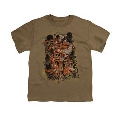 Superman Shirt Kids Urban Collage Safari Green T-Shirt