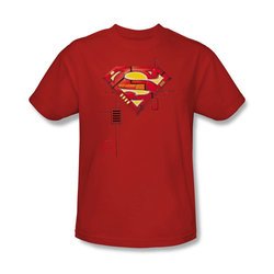 Superman Shirt Mech Shield Red T-Shirt