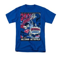 Superman Shirt Meltdown Royal Blue T-Shirt