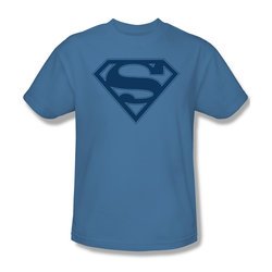 Superman Shirt Navy Shield Carolina Blue T-Shirt