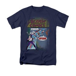 Superman Shirt Quick Change Navy T-Shirt