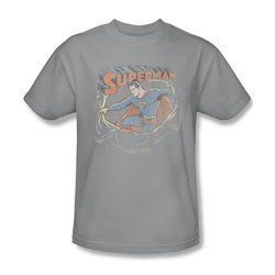 Superman Shirt Ripping Silver T-Shirt