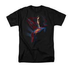 Superman Shirt Shadows Black T-Shirt