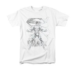 Superman Shirt Sketch White T-Shirt