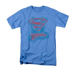 Superman Shirt Sketchy Carolina Blue T-Shirt