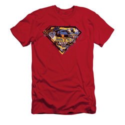 Superman Shirt Slim Fit American Way Red T-Shirt