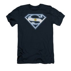 Superman Shirt Slim Fit Argentinian Shield Navy T-Shirt