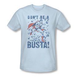 Superman Shirt Slim Fit Busta Light Blue T-Shirt