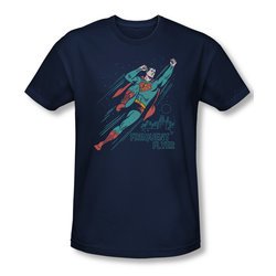 Superman Shirt Slim Fit Frequent Flyer Navy T-Shirt