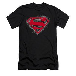 Superman Shirt Slim Fit Hardcore Noir Black T-Shirt