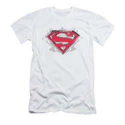 Superman Shirt Slim Fit Hastily Drawn White T-Shirt