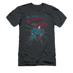 Superman Shirt Slim Fit It Tickles Charcoal T-Shirt