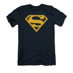 Superman Shirt Slim Fit Maize Shield Navy T-Shirt