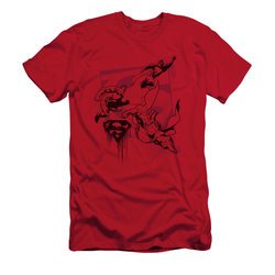 Superman Shirt Slim Fit Omnipresent Red T-Shirt