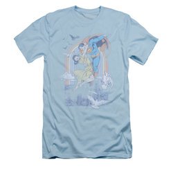 Superman Shirt Slim Fit Rainbow Light Blue T-Shirt