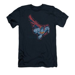 Superman Shirt Slim Fit Scribble And Soar Navy T-Shirt