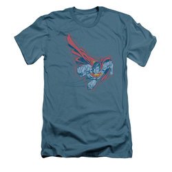 Superman Shirt Slim Fit Scribble And Soar Slate T-Shirt