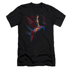 Superman Shirt Slim Fit Shadows Black T-Shirt