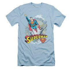 Superman Shirt Slim Fit Skyward Light Blue T-Shirt