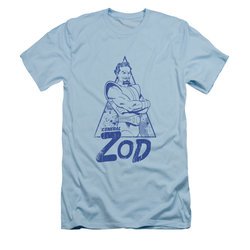 Superman Shirt Slim Fit Zod Light Blue T-Shirt