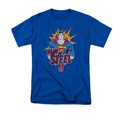 Superman Shirt Steel Pop Royal Blue T-Shirt