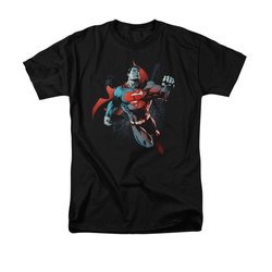 Superman Shirt Up In The Sky Black T-Shirt