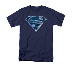 Superman Shirt Water Shield Navy T-Shirt