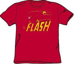 The Flash T-shirt - Speed Distressed DC Comics Adult Red Tee