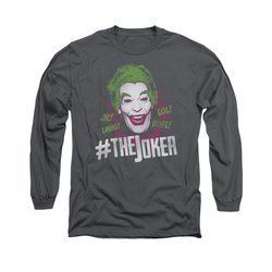 The Joker Shirt #Joker Long Sleeve Charcoal Tee T-Shirt