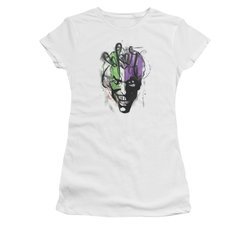 The Joker Shirt Juniors Airbush White T-Shirt