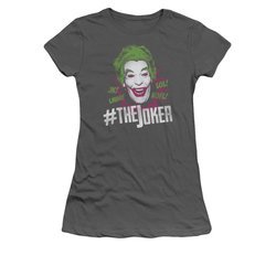 The Joker Shirt Juniors #Joker Charcoal T-Shirt