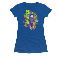 The Joker Shirt Juniors Raw Deal Royal Blue T-Shirt