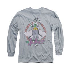 The Joker Shirt Tux Long Sleeve Athletic Heather Tee T-Shirt