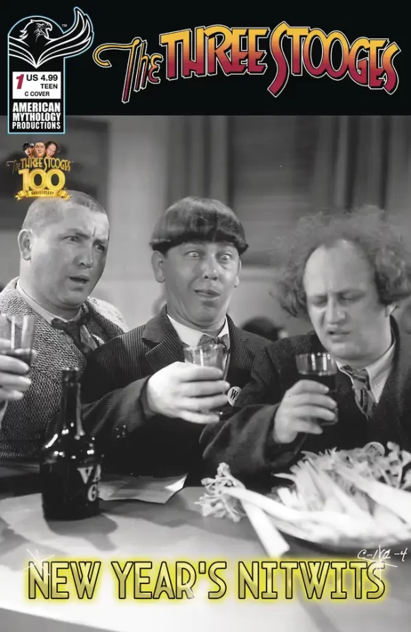 Three Stooges New Years Nitwits #1 (Cover C - B&W Photo)