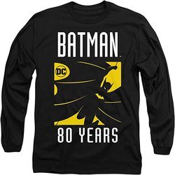 Womens Batman 80th Anniversary Long Sleeve T-shirt - Black