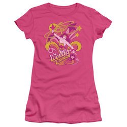 Wonder Woman Juniors T-shirt - Save Me Hot Pink Tee