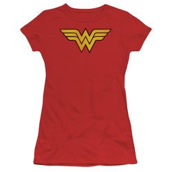 Wonder Woman Juniors T-shirt - Wonder Woman Logo Red Tee