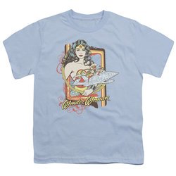 Wonder Woman Kids Shirt Invisible Jet Light Blue T-Shirt